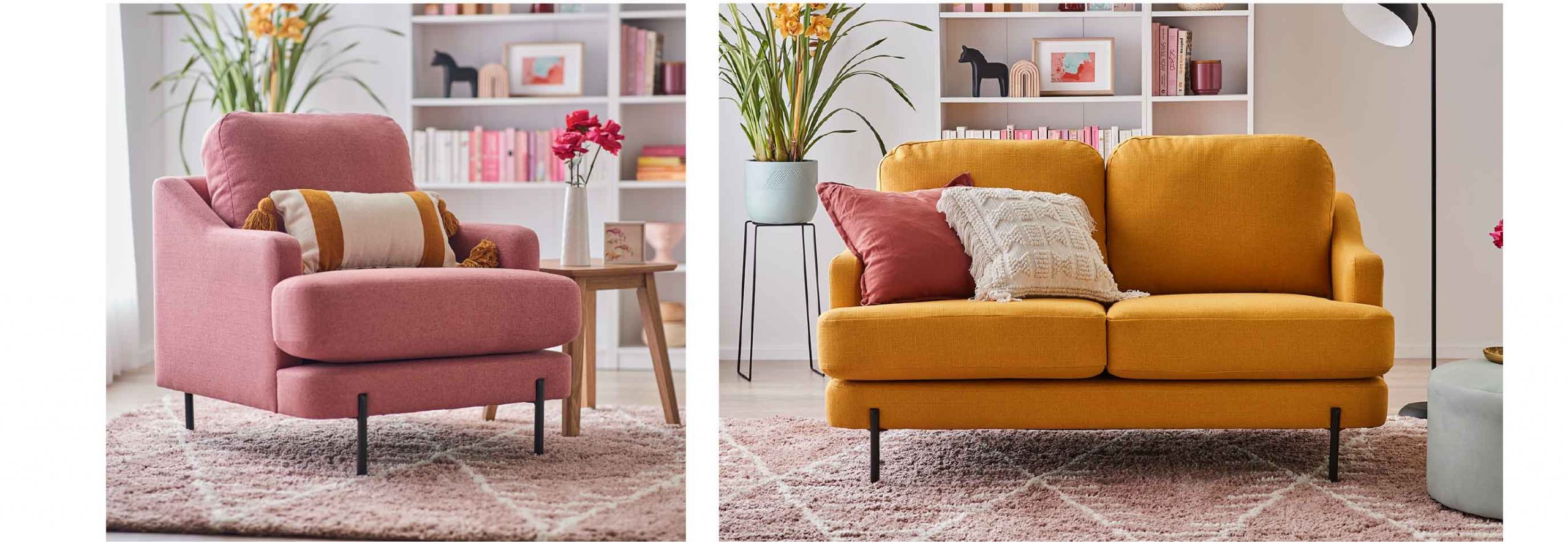 Pink couch fantastic furniture discount