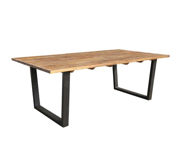 Black Abley Outdoor Dining Table | Fantastic Furniture