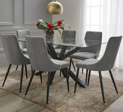 Blakely 6 Seater Dining Set With Lyon Chairs