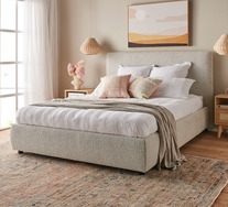 Bolster Boucle Double Bed