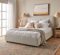 Bolster Boucle King Bed