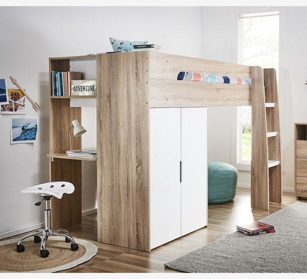 Cabin King Single Loft Bed Fantastic, Queen And Single Bunk Bed