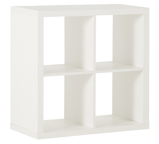 Coda 4 Cube Shelf In White Fantastic, Cube Bookcase With Storage Bins