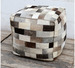 Cowhide Patch Ottoman