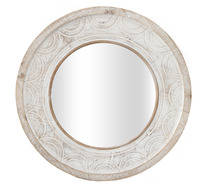 Cuvee Carved Round Mirror