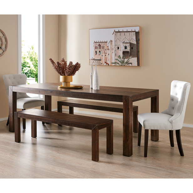 Dalkeith 8 Seater Dining Set With, Dining Table For 8 With Bench
