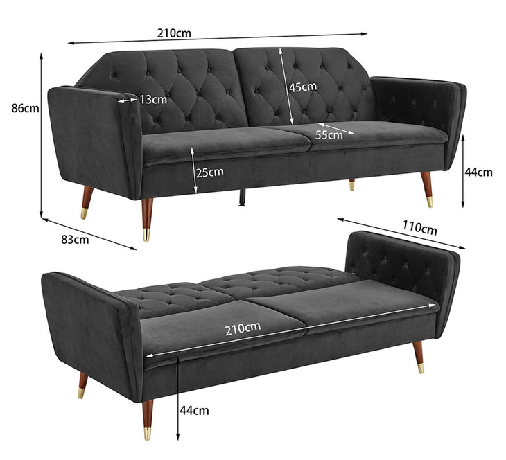 Dawson 3 Seater Sofa Bed Fantastic, What Is The Length Of A 3 Seater Sofa Bed