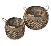 Set Of 2 Equador Round Storage Baskets