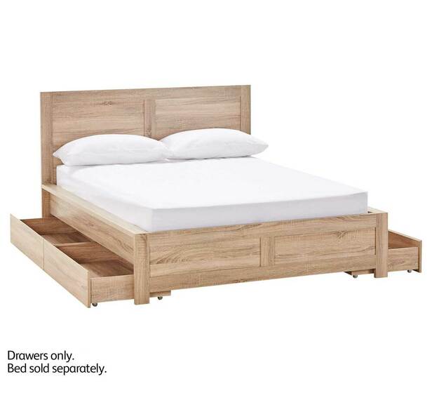Havana Double Bed Drawer Pack, Wooden Beds With Storage Drawers Underneath