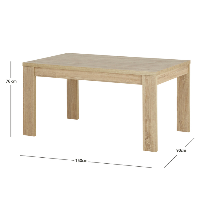 Havana 6 Seater Dining Table, Table For 6 Dimensions