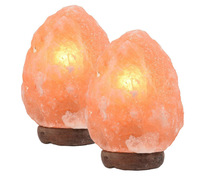 Set Of 2 Himalayan 3-5kg Salt Dimmable Lamp
