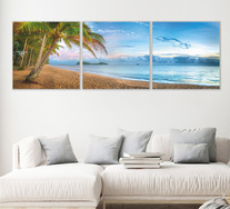 Set Of 3 Island Sunset Wall Art