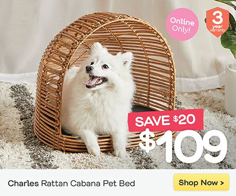 Charles Rattan Cabana Pet Bed