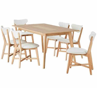 Java 6 Seater Dining Set With Elke Chairs