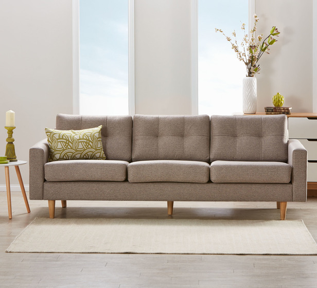 Jazz 3 Seater Sofa In Taupe Fantastic, How To Put Legs On Jazz Sofa