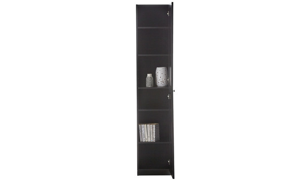 Kobi Large Narrow Bookcase With, Tall Shallow Bookcase With Doors