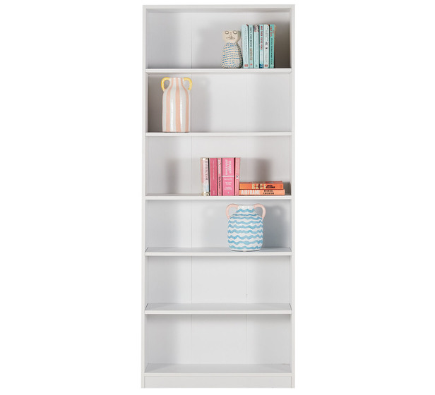 Kobi Large Wide Bookcase In White, Kobi Small Wide Bookcase With Glass Doors Dimensions In Cm