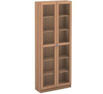 Kobi Large Wide Bookcase with Glass Doors