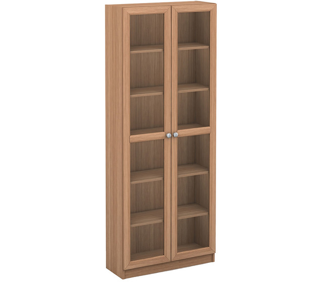 Kobi Large Wide Bookcase With Glass, Fantastic Furniture Bookcase With Doors