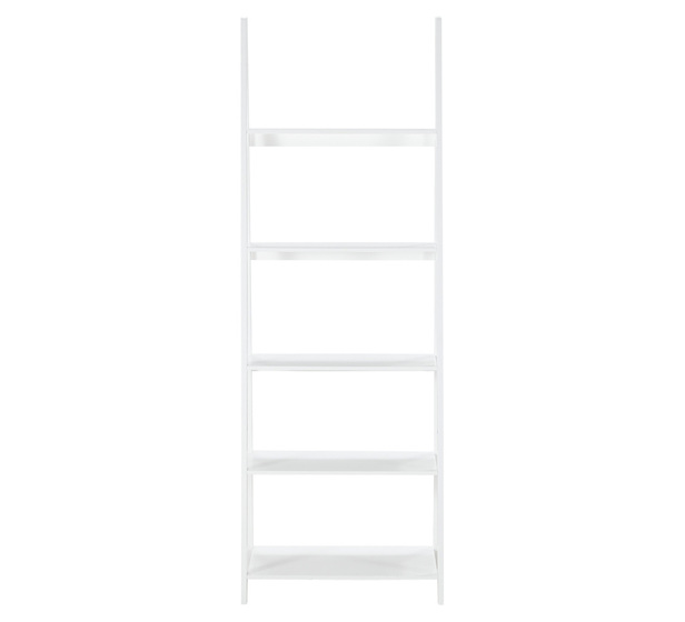 Lean 5 Shelf Bookcase Fantastic Furniture, 5 Shelf Ladder Bookcase Black And White