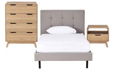 Modena King Single Bedroom Package with Niva Tallboy