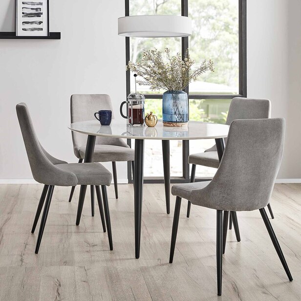 Monaco 4 Seater Dining Set With Lyon, Dining Table Chairs Only Set Of 4