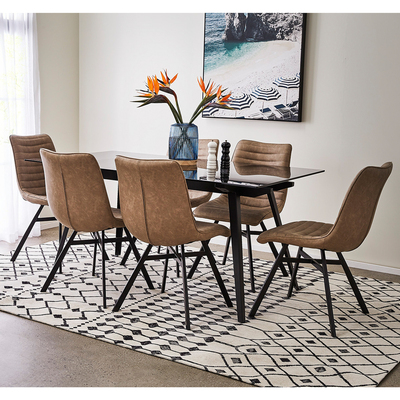 Monti 6 Seater Dining Set With Darian Dining Chairs