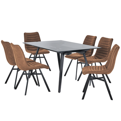Monti 6 Seater Dining Set With Darian Dining Chairs