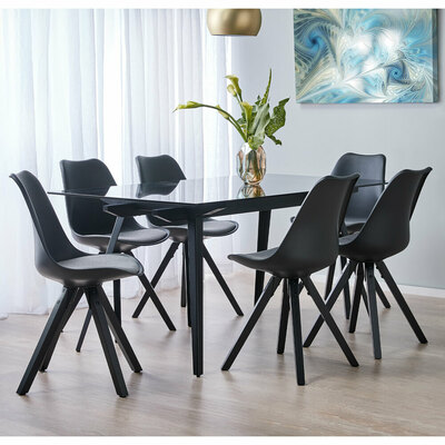 Monti 6 Seater Dining Set With Dimi Dining Chairs