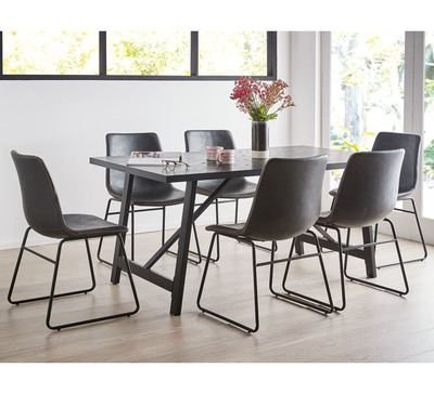 Nicholls 6 Seater Dining Set With Jonnie Chairs