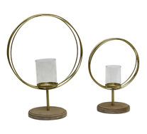 Set Of 2 Orb Candle Holders