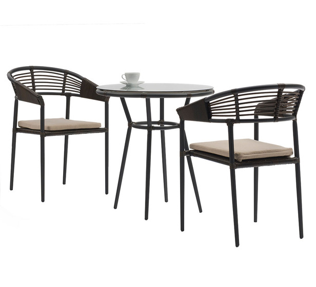 Perhentian 3 Piece Outdoor Patio Set, 3 Piece Outdoor Table And Chairs