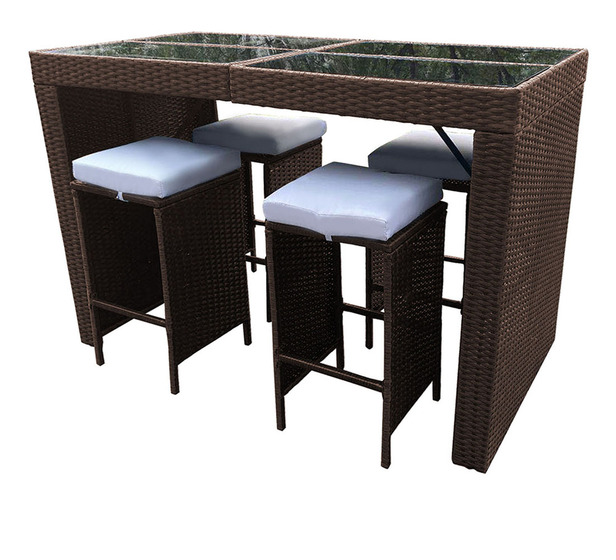 Petford Outdoor Bar Dining Set, Outdoor Bar Table And Stools Fantastic Furniture