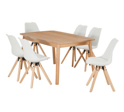 Retro 6 Seater Dining Set With Dimi Chairs