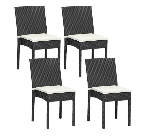 Set Of 4 Ryker Armless Outdoor Dining, Armless Patio Dining Chairs