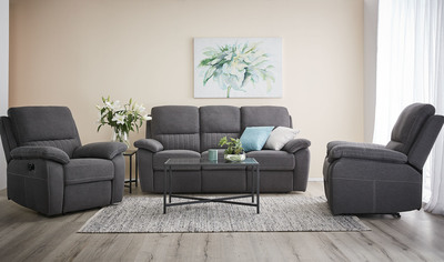 Smith 3 Seater & 2 Reclining Armchairs Sofa Set