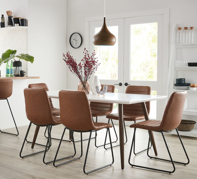 Stockholm 6 Seater Dining Set With Frankie Chairs