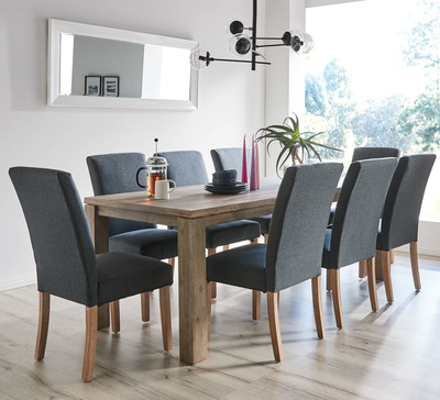 Toronto 8 Seater Dining Set With Parker Chairs