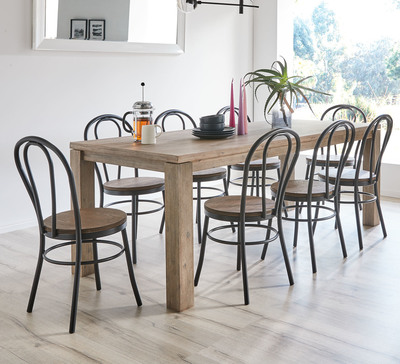 Toronto 8 Seater Dining Set With Replica Bentwood Chairs