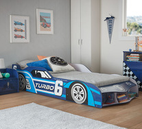 Turbo Race Car Kids Single Bed