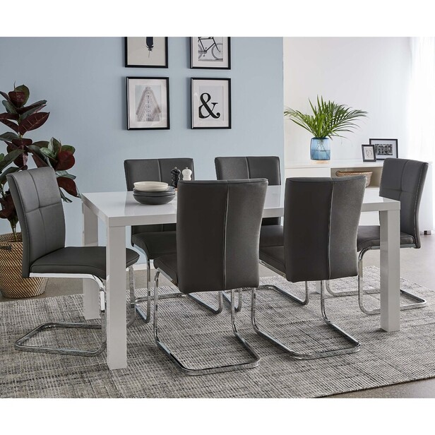 Verona 6 Seater Dining Set With Flint Chairs