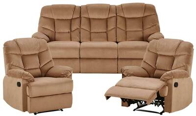 Webster 3 Seater & 2 Reclining Armchairs Sofa Set