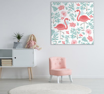 Whimsical Flamingos Wall Art