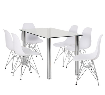 Zoe 6 Seater Dining Set With Isla Chairs